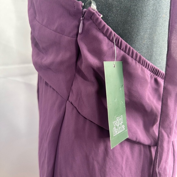 NWT Wild Fable Purple Flowy Lined Halter Dress Size L - Picture 8 of 11